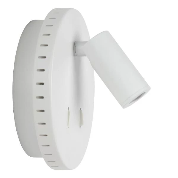 Lucide BENTJER - Bedlamp / Wandlamp - Ø 14 cm - LED - 3000K - Wit - detail 1